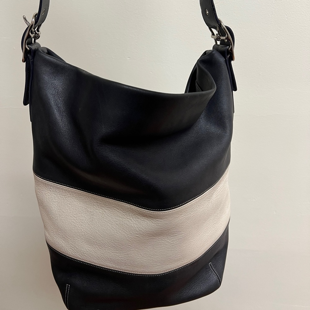 COACH Large Duffle Sac Rugby 2001 navy and white